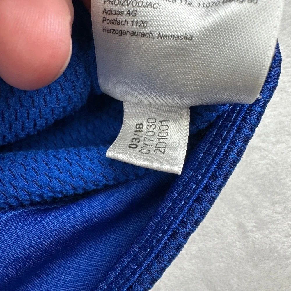 Adidas ClimaWarm Hoodie Full Zip Royal Blue Athletic Jacket Boys Medium M